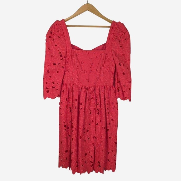 Cara Cara Dresses & Skirts - NWT Cara Cara Hart Dress Hibiscus Eyelet Cotton Puff Sleeve Mini NWT Size 2